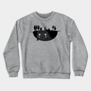 Jeep trip in the dark Crewneck Sweatshirt